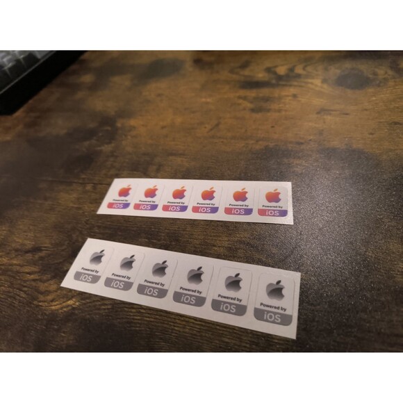 Apple iOS iPhone iPad Tablet Smartphone Sticker / Decal / Badge (6 Pack) - Picture 6 of 6